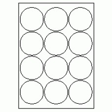 470 - Label Size 65mm dia - 12 labels per sheet